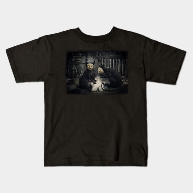 Spooky cats Kids T-Shirt by laura-nagel